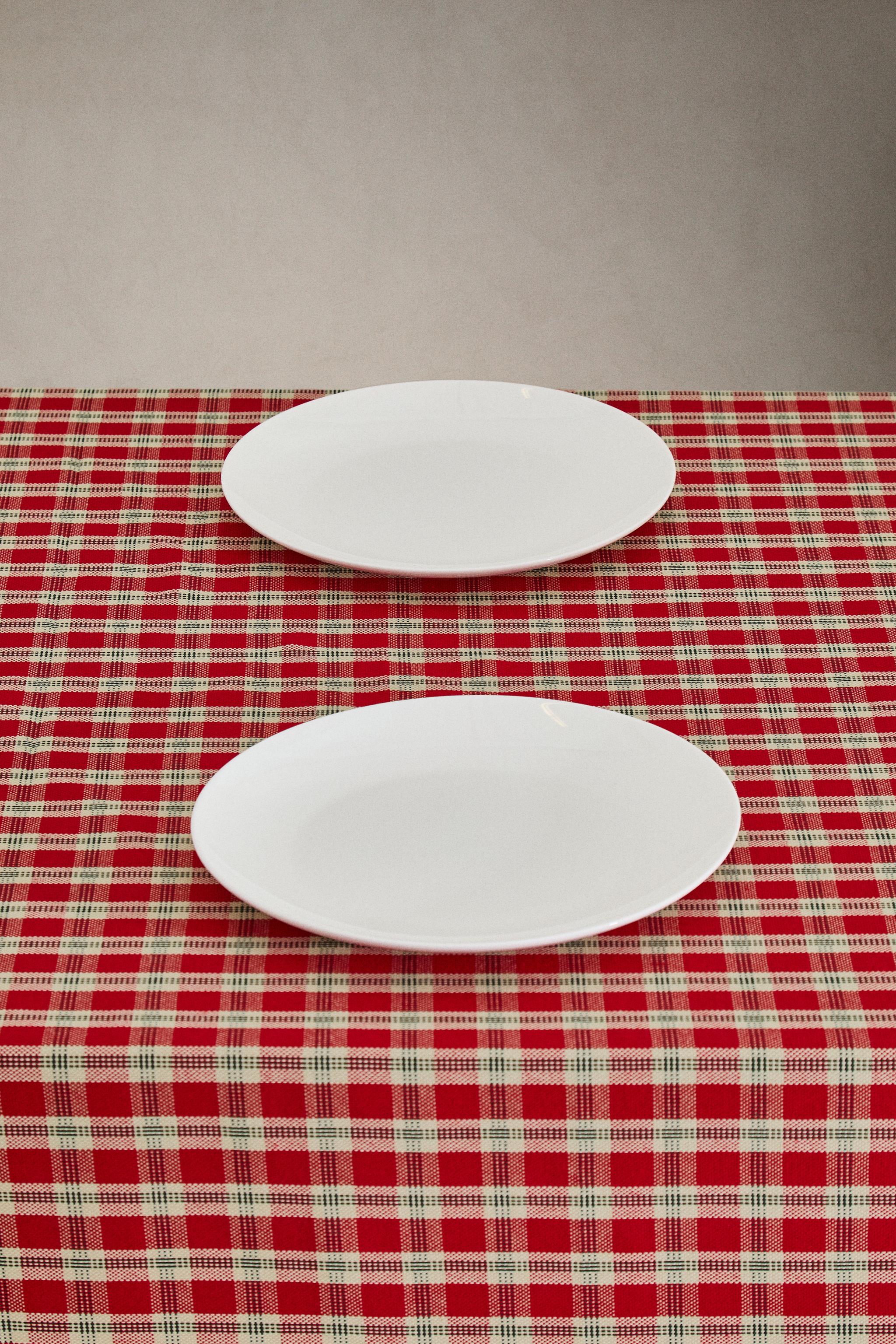 DYED THREAD COTTON CHRISTMAS TABLECLOTH